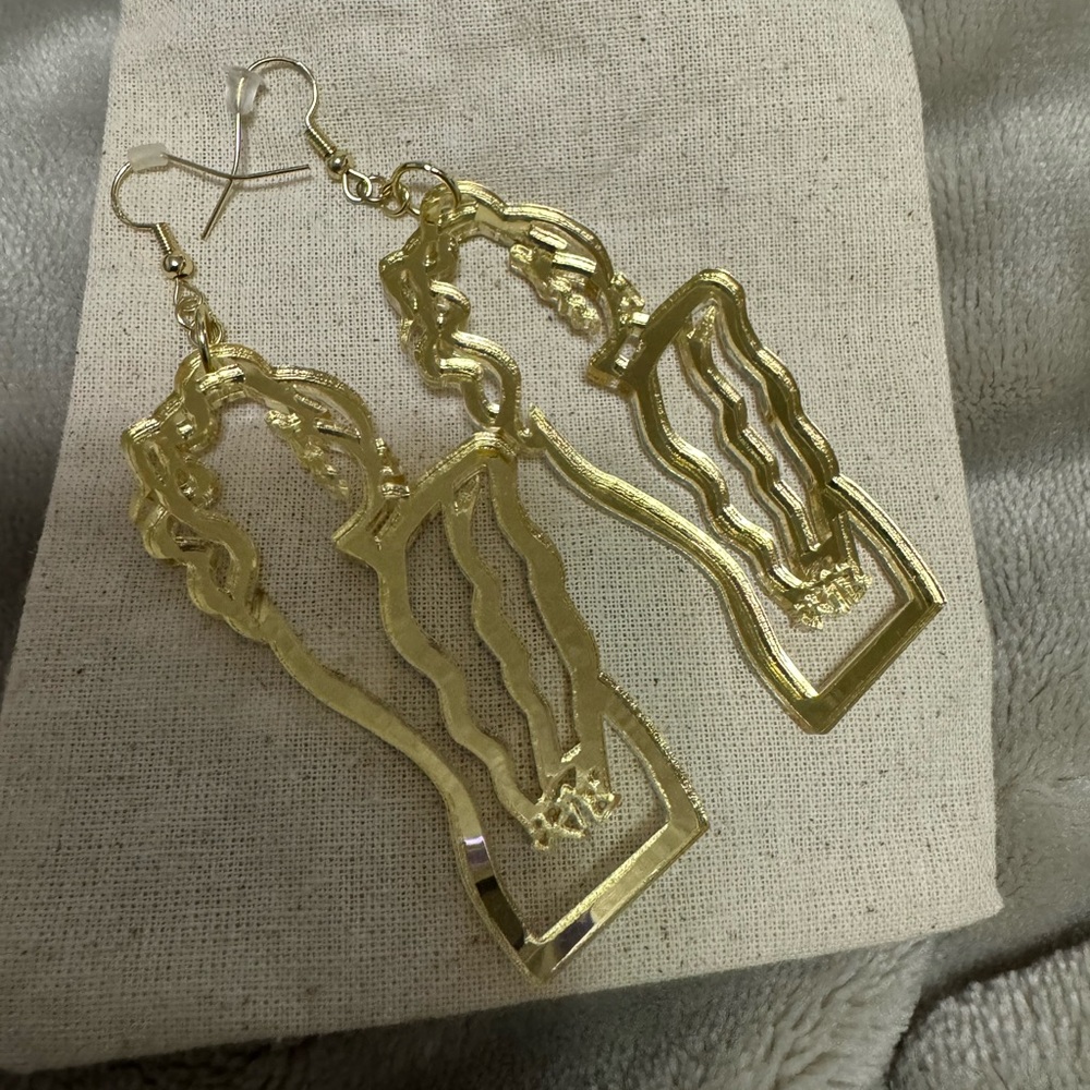 Janet Jackson control acrylic earrings